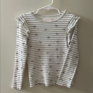 Jumping Beans Black and White Striped Long Sleeve Tee